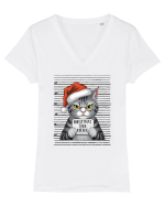 de Crăciun cu pisici rebele - Christmas tree killer Tricou mânecă scurtă guler V Damă Evoker