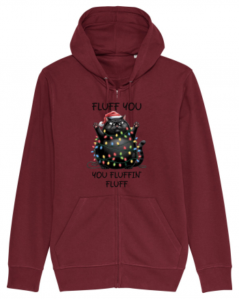 de Crăciun cu pisici rebele - Fluff you - you fluffin fluff Burgundy