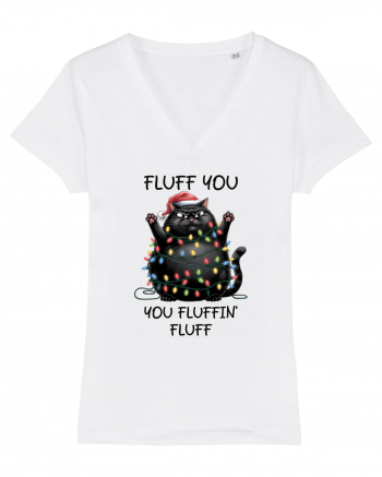 de Crăciun cu pisici rebele - Fluff you - you fluffin fluff White