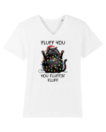 de Crăciun cu pisici rebele - Fluff you - you fluffin fluff Tricou mânecă scurtă guler V Bărbat Presenter