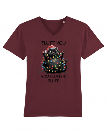 de Crăciun cu pisici rebele - Fluff you - you fluffin fluff Burgundy