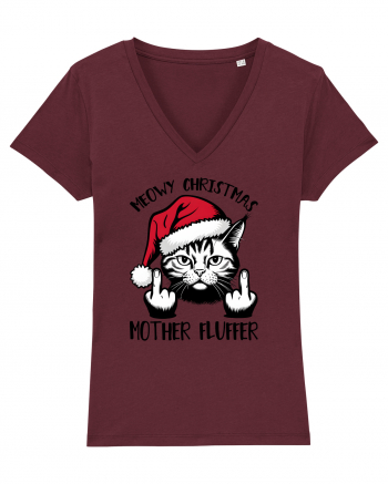 de Crăciun cu pisici rebele - Meowy Christmas Mother Fluffer Burgundy