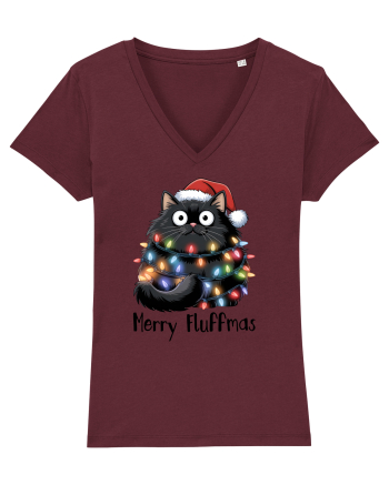 de Crăciun cu pisici rebele - Merry Fluffmas Burgundy