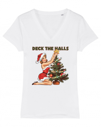 de Crăciun pentru femei cu atitudine - Deck the halls White