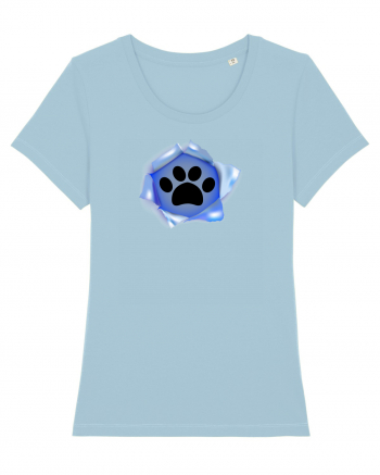 Dog footprint Sky Blue