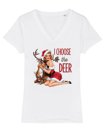 de Crăciun pentru femei cu atitudine - I choose the deer White