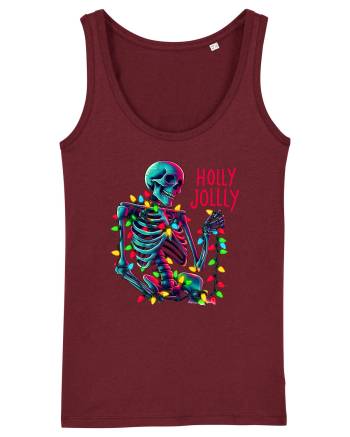 nonconformist de Crăciun - Holly Jolly Skeleton Burgundy