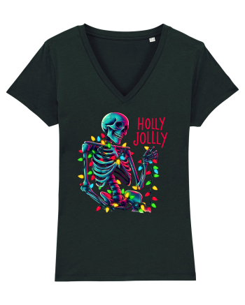 nonconformist de Crăciun - Holly Jolly Skeleton Black