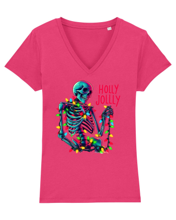 nonconformist de Crăciun - Holly Jolly Skeleton Raspberry