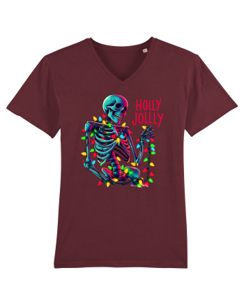 nonconformist de Crăciun - Holly Jolly Skeleton Burgundy