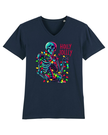 nonconformist de Crăciun - Holly Jolly Skeleton French Navy