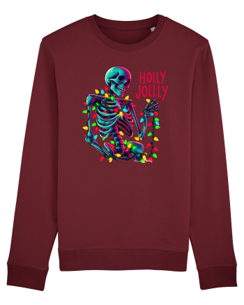 nonconformist de Crăciun - Holly Jolly Skeleton Burgundy