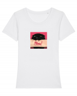 Meow! Tricou mânecă scurtă guler larg fitted Damă Expresser