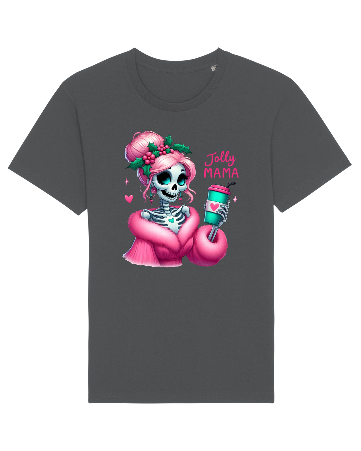 Tricou mânecă scurtă Unisex Rocker Anthracite