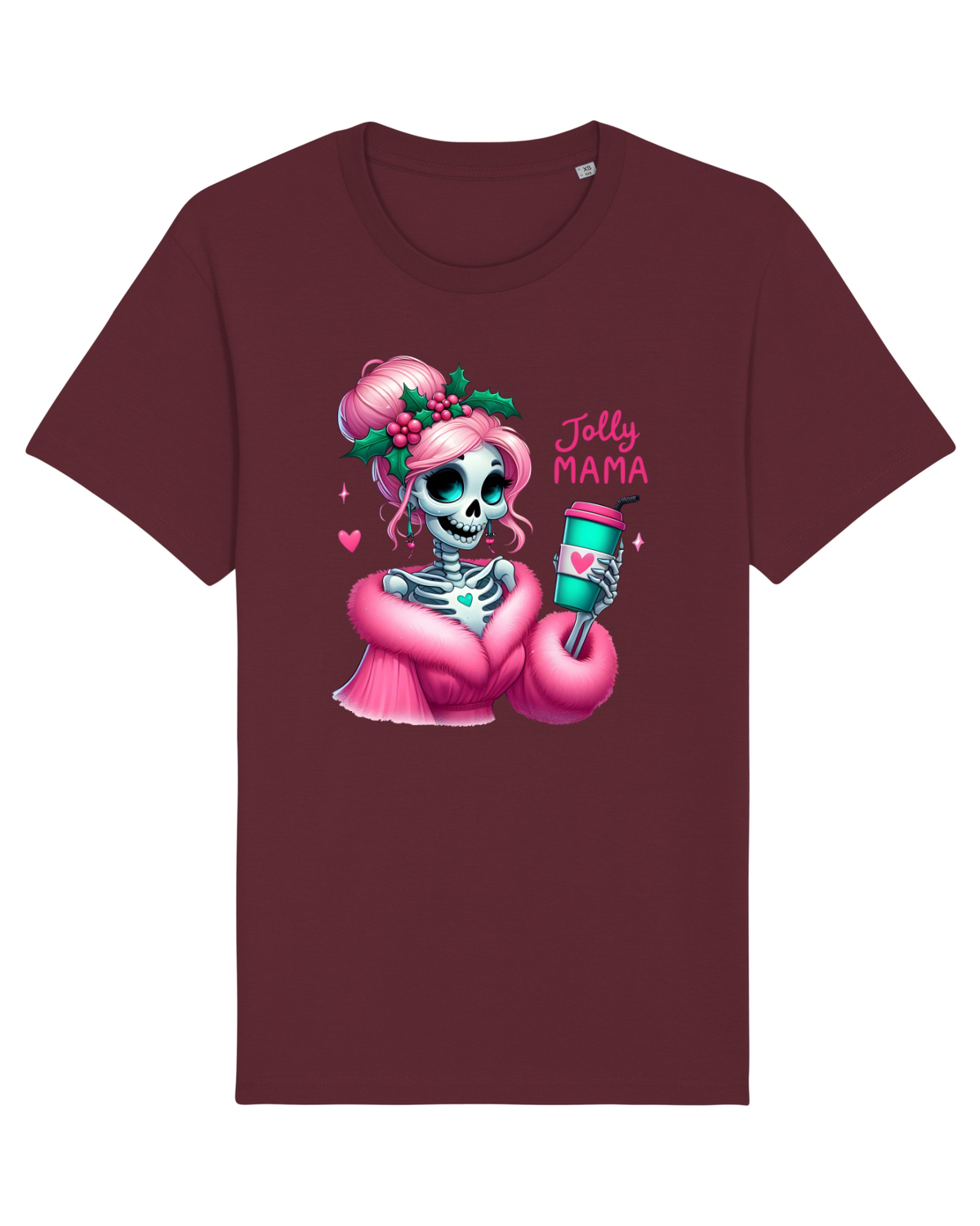 Tricou mânecă scurtă Unisex Rocker Burgundy