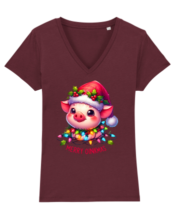 nonconformist de Crăciun - Merry oinkmas Burgundy