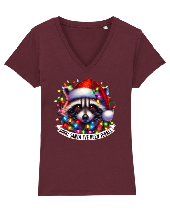 nonconformist de Crăciun - Sorry Santa I have been ferral Burgundy