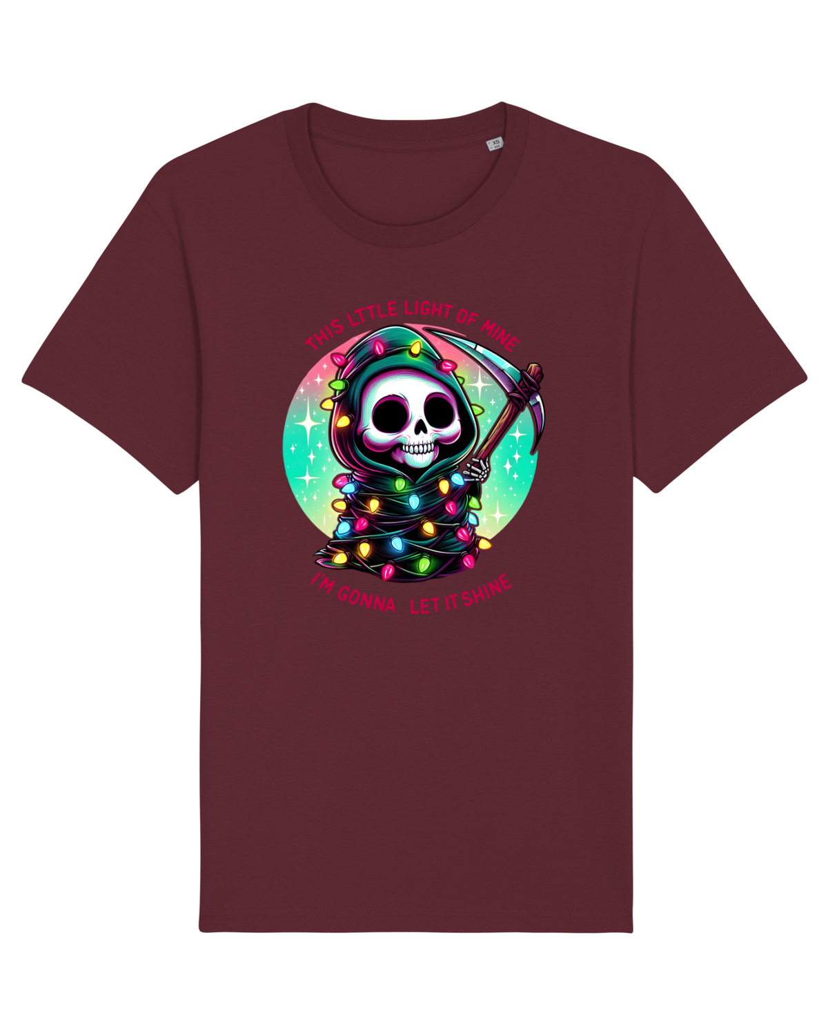 Tricou mânecă scurtă Unisex Rocker Burgundy