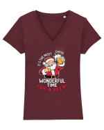 cu bere de Crăciun - Cheers - it is the most wonderfult time for a beer Tricou mânecă scurtă guler V Damă Evoker