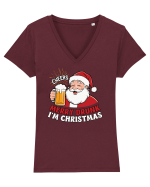 cu bere de Crăciun - Merry Drunk - I Am Christmas Tricou mânecă scurtă guler V Damă Evoker