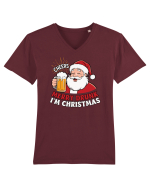 cu bere de Crăciun - Merry Drunk - I Am Christmas Tricou mânecă scurtă guler V Bărbat Presenter