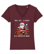 pentru cadou Secret Santa - Cadourile nu se împachetează singure Tricou mânecă scurtă guler V Damă Evoker