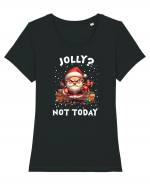 pentru cadou Secret Santa - Jolly - not today Tricou mânecă scurtă guler larg fitted Damă Expresser