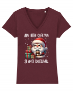 pentru cadou Secret Santa - Mai întâi cafeaua și apoi Crăciunul Tricou mânecă scurtă guler V Damă Evoker