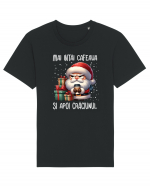 pentru cadou Secret Santa - Mai întâi cafeaua și apoi Crăciunul Tricou mânecă scurtă Unisex Rocker