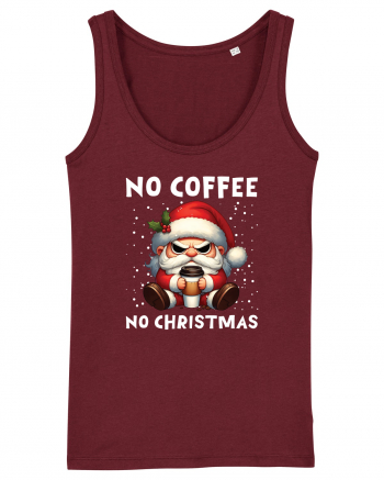 pentru cadou Secret Santa - No coffee no Christmas Burgundy