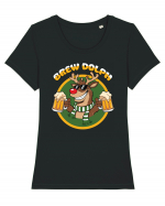 Brew Dolph Tricou mânecă scurtă guler larg fitted Damă Expresser