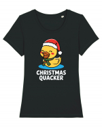 Christmas Quacker Tricou mânecă scurtă guler larg fitted Damă Expresser