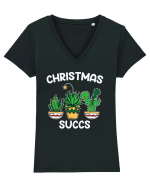 Christmas Succs Tricou mânecă scurtă guler V Damă Evoker