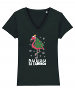 Fa La La La La Lamingo Tricou mânecă scurtă guler V Damă Evoker