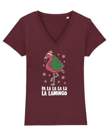 Fa La La La La Lamingo Burgundy