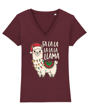 Fa La La La LaLa Llama Burgundy