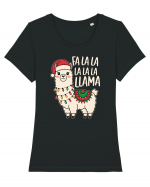 Fa La La La LaLa Llama Tricou mânecă scurtă guler larg fitted Damă Expresser