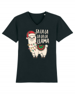 Fa La La La LaLa Llama Tricou mânecă scurtă guler V Bărbat Presenter