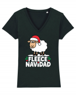 Fleece Navidad Tricou mânecă scurtă guler V Damă Evoker