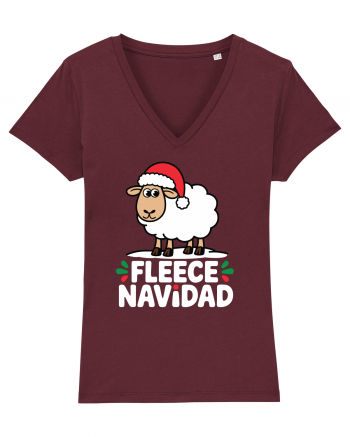 Fleece Navidad Burgundy