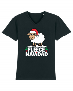 Fleece Navidad Tricou mânecă scurtă guler V Bărbat Presenter