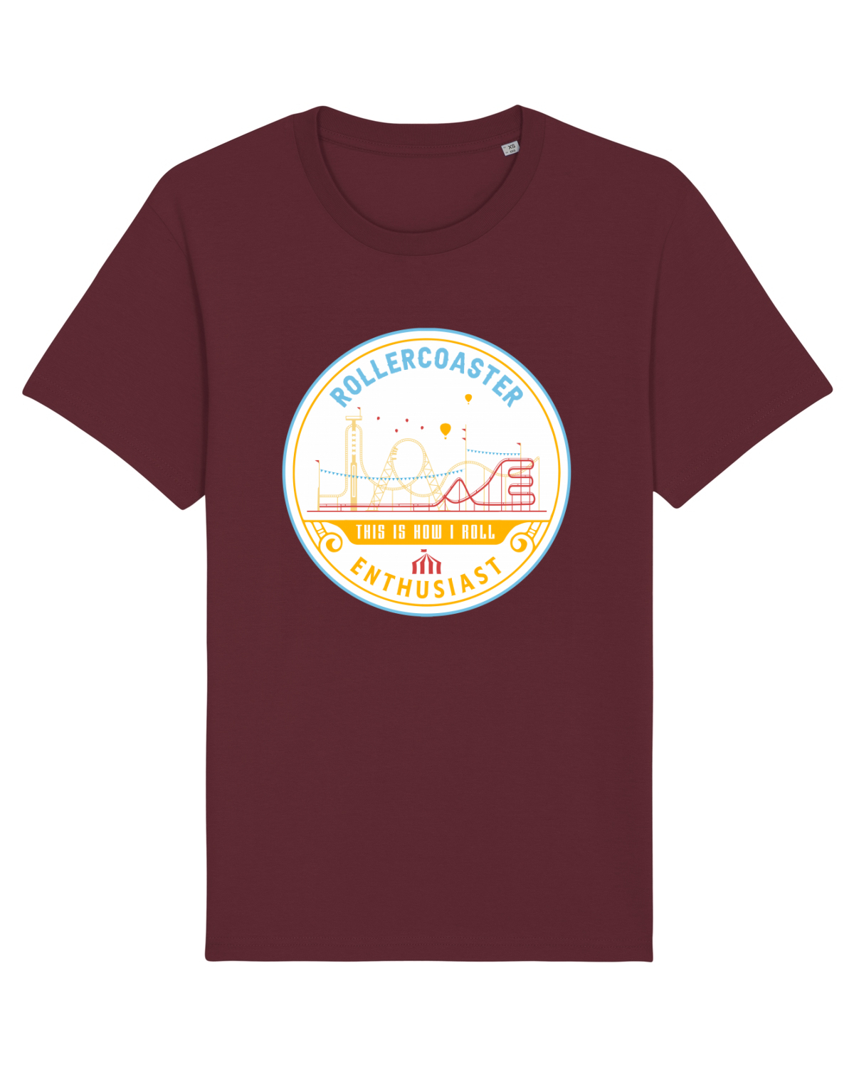 Tricou mânecă scurtă Unisex Rocker Burgundy