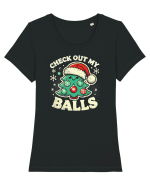 Check out my balls Tricou mânecă scurtă guler larg fitted Damă Expresser