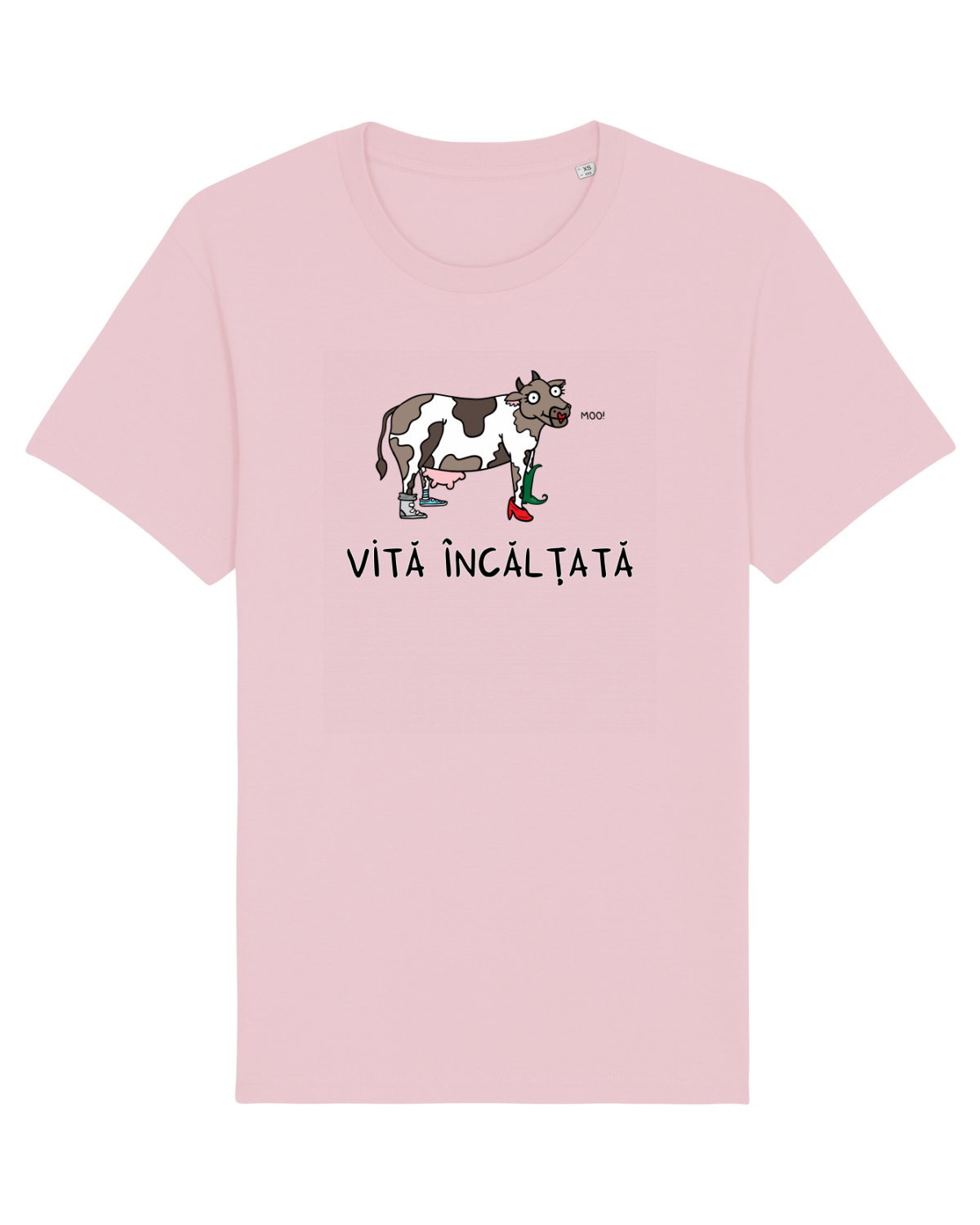 Tricou mânecă scurtă Unisex Rocker Cotton Pink