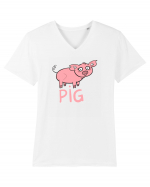 Pig Tricou mânecă scurtă guler V Bărbat Presenter