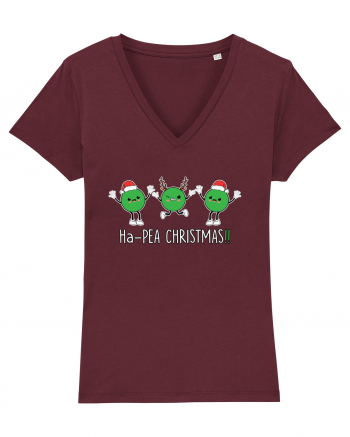 Ha-Pea Christmas! Burgundy