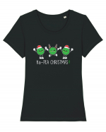 Ha-Pea Christmas! Tricou mânecă scurtă guler larg fitted Damă Expresser