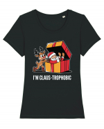 I'm Claus-Trophobic Tricou mânecă scurtă guler larg fitted Damă Expresser