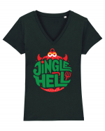 Jingle Hell Tricou mânecă scurtă guler V Damă Evoker