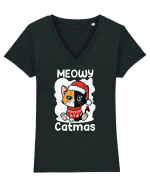 Meowy Catmas Tricou mânecă scurtă guler V Damă Evoker